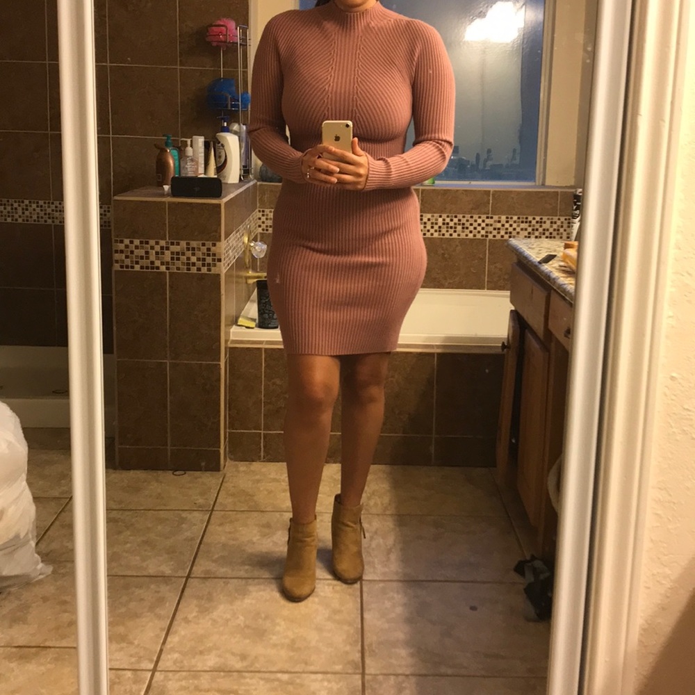 Pink fall dress
